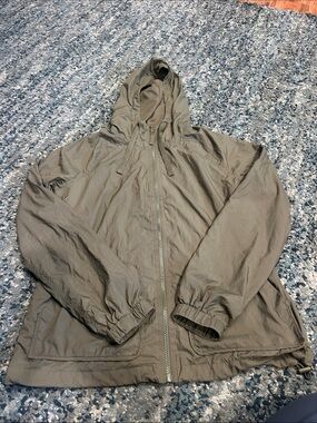 Sonoma Olive Hooded Windbreaker Jacket
